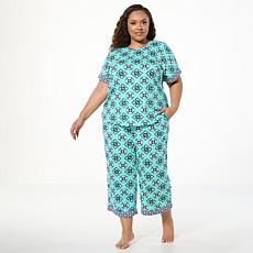 Comfort Code 2-piece Peached Jersey Knit Twin-Print PJ Set