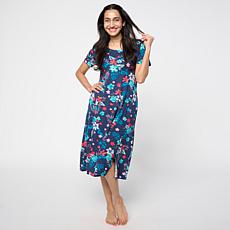 Comfort Code Stretch Jersey Seamed Front Midi Dress