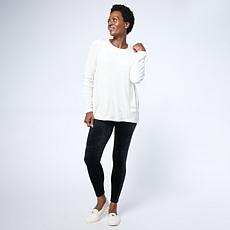 Comfort Code Velour Knit Foil Trim Tunic and Legging Set
