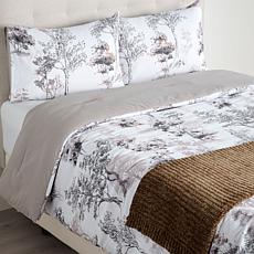 Concierge Collection Cotton 4-Piece Comforter & Throw Bundle