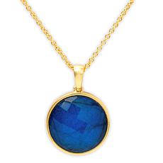Connie Craig Carroll Jewelry 18mm Doublet Gemstone Pendant with Chain