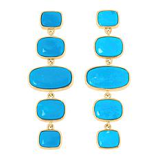 Connie Craig Carroll Jewelry Bristol Blue Magnesite Drop Earrings
