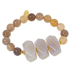 Connie Craig Carroll Jewelry Joss Agate Beaded Stretch Bracelet
