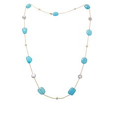 Connie Craig Carroll Jewelry Livy 36" Chalcedony Station Necklace