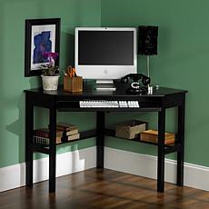 Corner Computer Desk - Black Finish