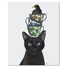 Courtside Market Black Cat 20x24 Gallery-Wrapped Canvas