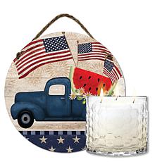 Courtside Market Celebrate 250 13.5oz Citronella Candle & Artboard Set