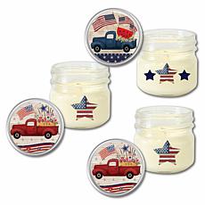 Courtside Market Celebrate 250 Patriotic 4 oz Citronella Candle Set