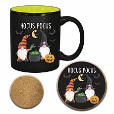 Courtside Market Hocus Pocus 11 oz. Artisan Ceramic Mug & Coaster Set