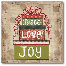 Courtside Market Peace Love & Joy 24x24 Canvas Wall Art