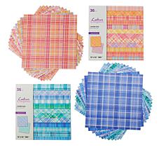 Crafter's Companion 12" x 12" Plaid Paper Set of 2