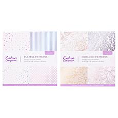 Crafter's Companion 8" x 8" Foiled Vellum Paper Pads - Set of 2
