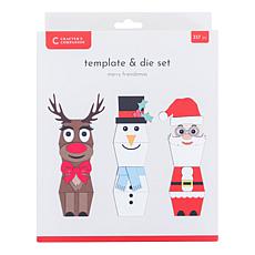 Crafter's Companion Merry Friendmas Dies and Template Set