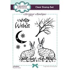 Creative Expressions Designer Boutique Moonlit Hares 4" x 6" Stamp Set