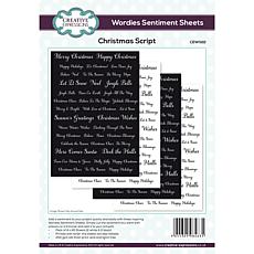 Creative Expressions Wordies Sentiment Sheets Christmas Script