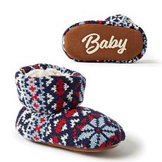 Dearfoams Infant Baby Bear Warm Up Bootie Slipper