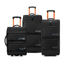 Delsey Paris Jeep JSOO6B 3-Piece Rolling Duffel Bag Set
