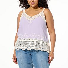 Democracy Woven Crochet Tank