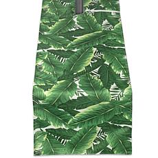 Design Imports Banana Leaf Outdoor Table Runner w/Zipper - 14" x 108"