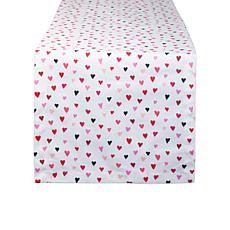 Design Imports Confetti Hearts Print Table Runner - 14" x 72" 