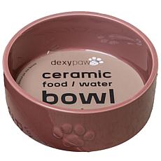 DexyPaws Blush Pink Ceramic Dog Bowl 26oz