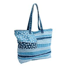 DG2 by Diane Gilman Americana Flag Denim Tote Bag