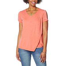 DG2 by Diane Gilman "DG Downtime" Cold-Shoulder Asymmetric Tee