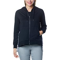 DG2 by Diane Gilman "DG Downtime" Print Scarf-Back Knit Hoodie