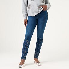 DG2 by Diane Gilman New Classic Stretch Celestial Embellished Skinn...