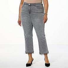 DG2 by Diane Gilman New Classic Stretch Denim Beaded Fringe Jean