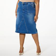 DG2 by Diane Gilman New Classic Stretch Denim Skirt