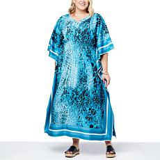 DG2 by Diane Gilman Printed Challis Midi Caftan Dress