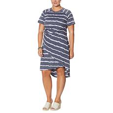 DG2 by Diane Gilman Wrap Front Hi-Low Hem Dress