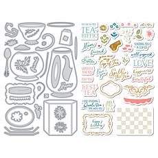 Diamond Press Spill the Tea Stamp and Die Kit