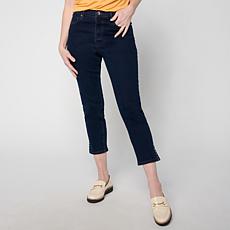 Diane Gilman Legacy Stretch Denim Studded Skinny Crop Jean