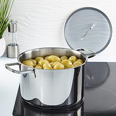 DiNA Helix 18/10 Stainless Steel 10" Stockpot 7qt., Glass Lid