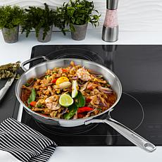 DiNA Helix 18/10 Stainless Steel 12" Wok 5.6qt.