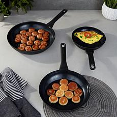 DiNA Helix 3pc Nonstick Ceramic Fry Pan Set