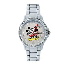 Disney Mickey & Minnie Colored Link Bracelet Watch