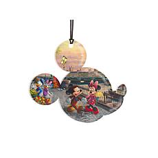 Disney (Mickey and Minnie in London) Shaped Acrylic Print