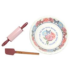 Dolly Parton Ceramic Pie Dish with Rolling Pin and Spatula