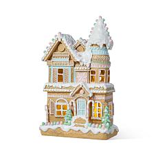 Double-Layered Christmas Macaron Resin Village Table Decor