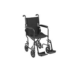Drive Medical Lightweight Steel Wheelchair, Fixed Arms, 17" Seat