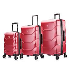DUKAP Zonix 3-Piece Hardside Expandable Spinner Luggage Set