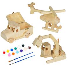 Easy Playhouse 3PC Wood Building Toy Kit