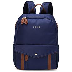 ELLE Luxe Journey 18L Twill and Vegan Leather Backpack