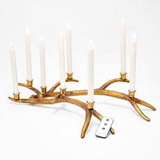 Emryn House Antler Candelabra with Wax LED Candles