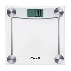 Escali E184 Square Clear Glass Bathroom Scale