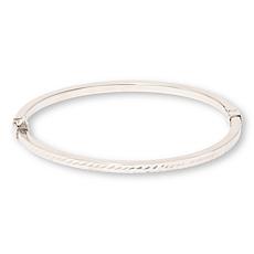Fiorenza Gold-Plated Diamond-Cut Bangle Bracelet