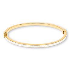 Fiorenza Gold-Plated Diamond-Cut Bangle Bracelet